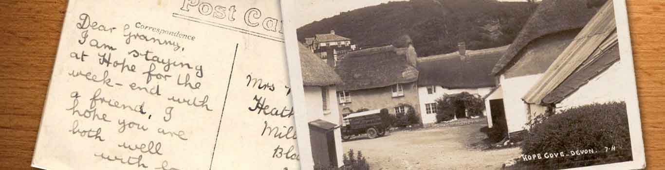 A postcard from Hope Cove posted in 1931